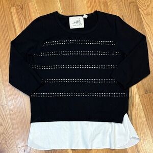 Anthropologie Angel of the North Dovie layered sweater, Size Large